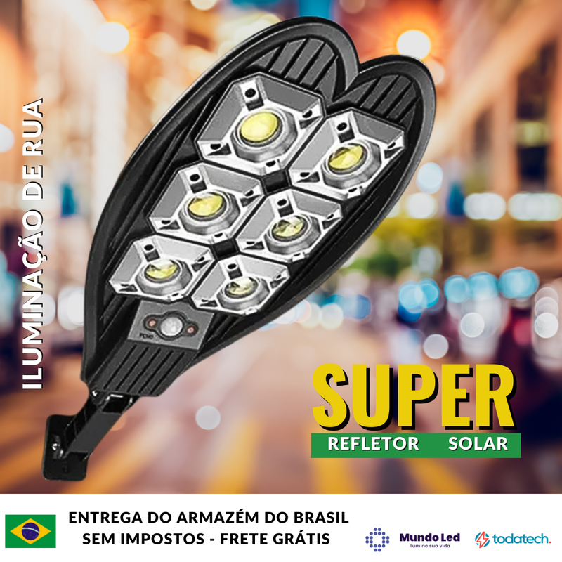 Mega Refletor Solar | 700 W | Iluminação de Rua