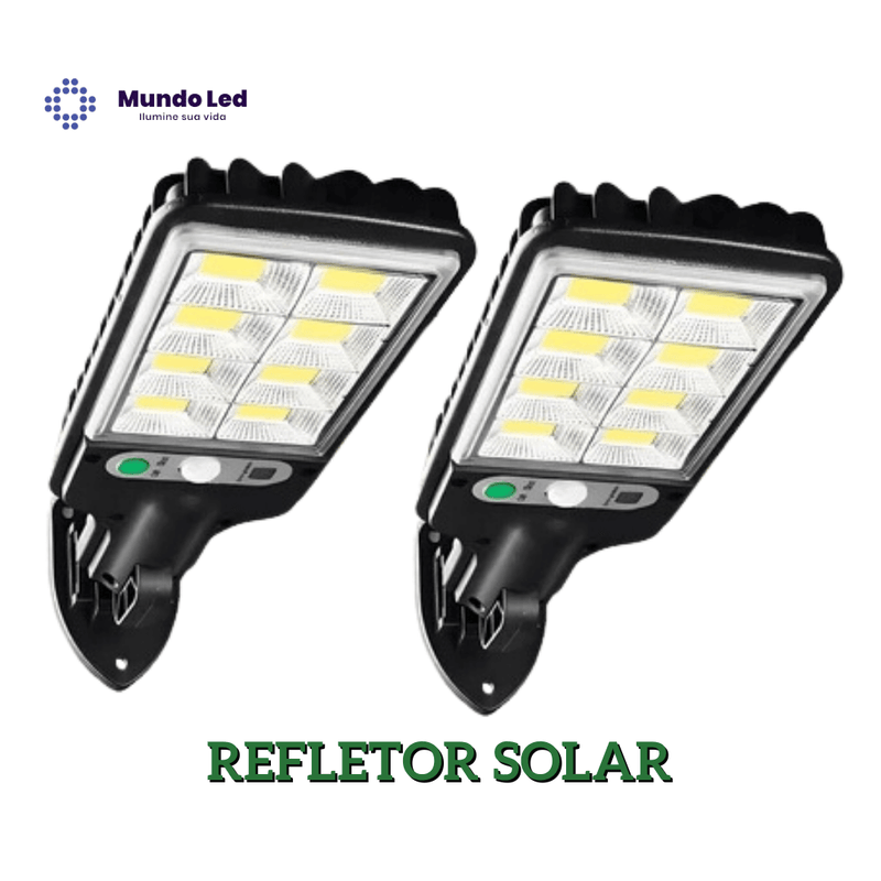 Luminária Solar 8 Leds Para Poste Rua