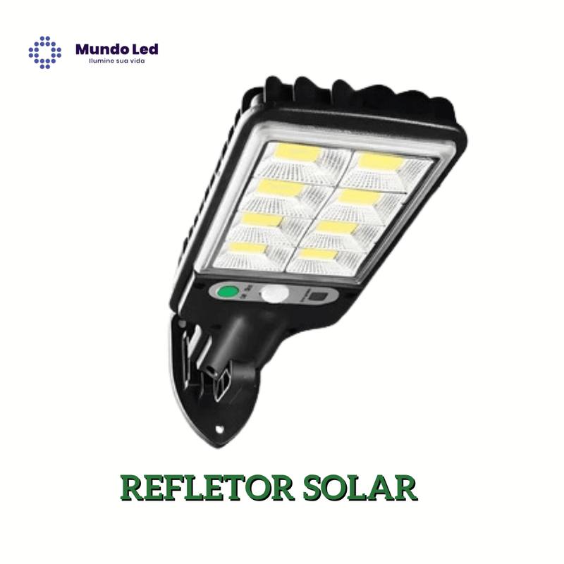 Luminária Solar 8 Leds Para Poste Rua