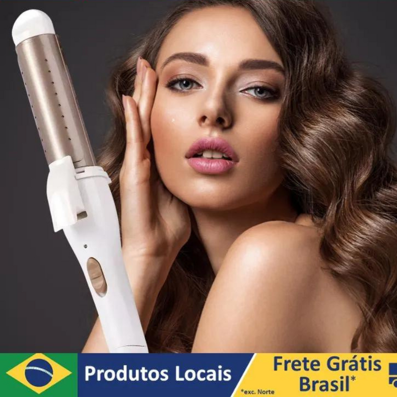 Prancha E Babyliss Profissional Íons de Cetim Cabelo Liso Ou Cacheado Até 200º Bivolt